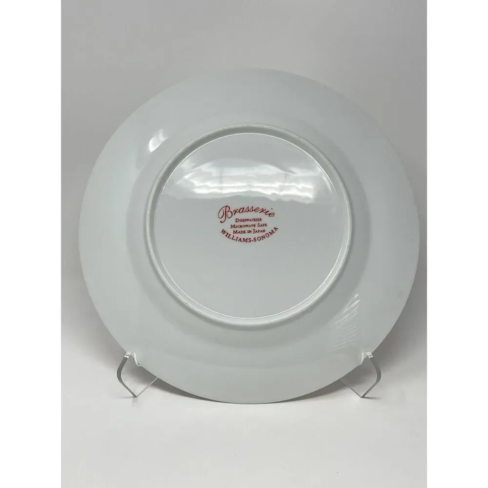 Williams Sonoma Red Brasserie Christmas Santa Chop Plate Platter Charger 12”